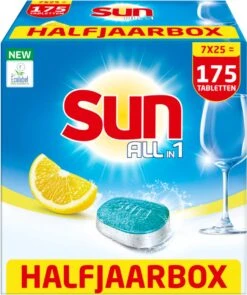 SUN® Sun All-In-1 Citroen Vaatwastabletten - 7 X 24 Tabletten - Voordeelverpakking 19 SUN® Sun All-In-1 Citroen Vaatwastabletten - 7 X 24 Tabletten - Voordeelverpakking -Winkel Voor Schoonmaakartikelen 1006x1200 3