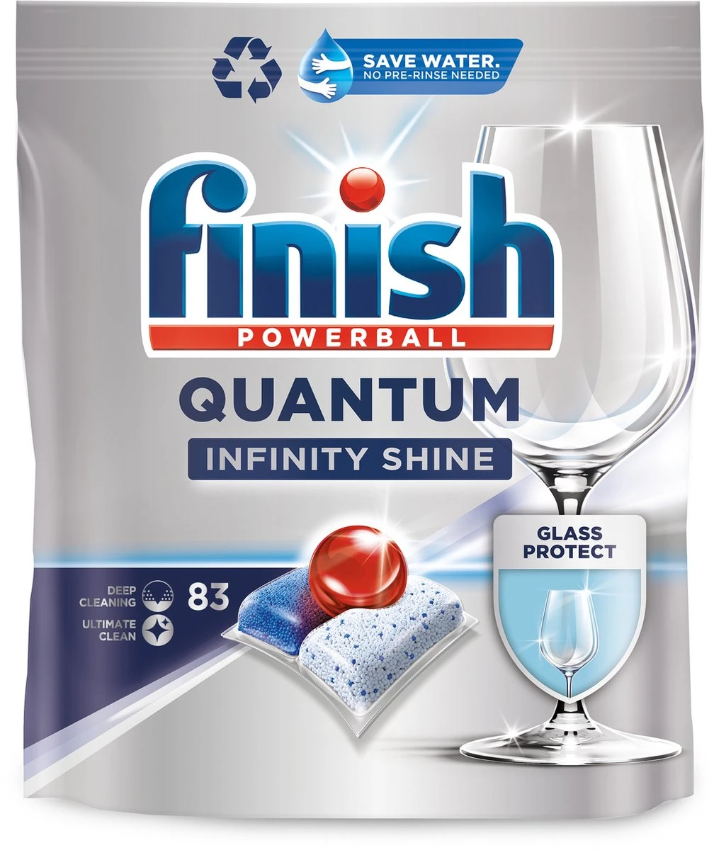 Finish Quantum Infinity Shine Vaatwastabletten - 83 Capsules 1 Finish Quantum Infinity Shine Vaatwastabletten - 83 Capsules