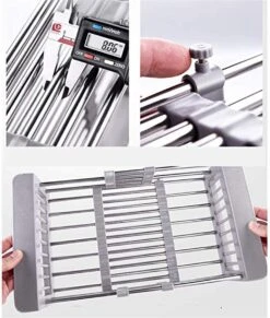 IBright Verstelbare Keukenrek - Gootsteen Mand - Afdruiprek – Vergiet – Verstelbaar In Lengte - Uitschuifbaar - RVS Grijs 18 IBright Verstelbare Keukenrek - Gootsteen Mand - Afdruiprek – Vergiet – Verstelbaar In Lengte - Uitschuifbaar - RVS Grijs -Winkel Voor Schoonmaakartikelen 1017x1200 7