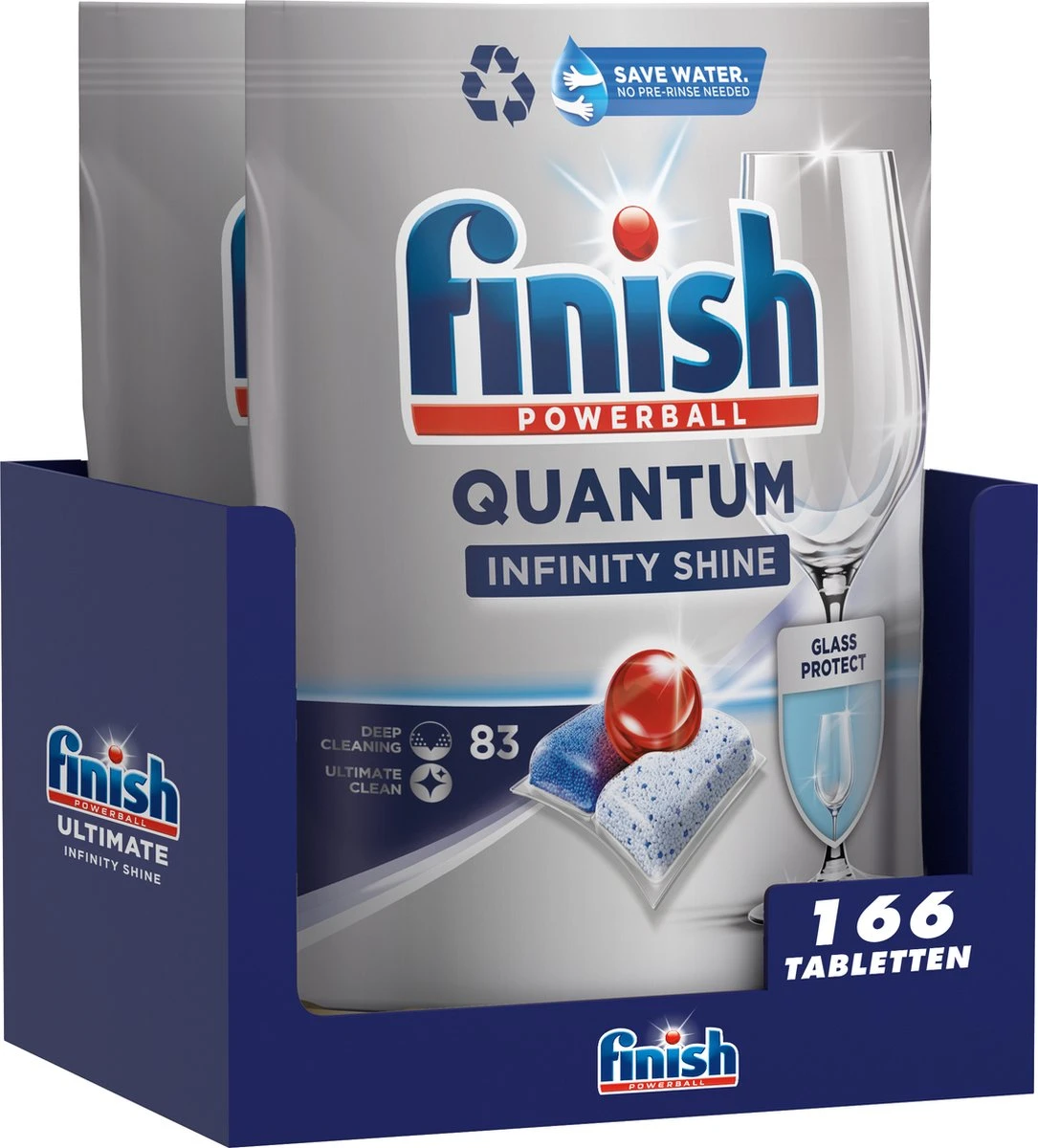 Finish Quantum Infinity Shine Vaatwastabletten - 166 Capsules 1 Finish Quantum Infinity Shine Vaatwastabletten - 166 Capsules