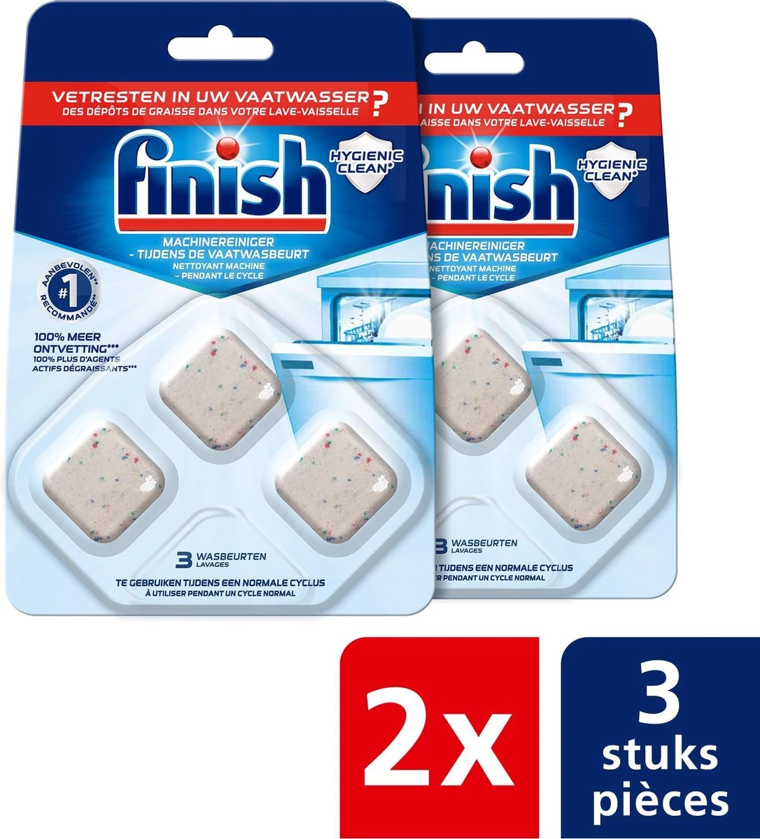 Finish Machinereiniger Tijdens De Wasbeurt - 6 Stuks 1 Finish Machinereiniger Tijdens De Wasbeurt - 6 Stuks