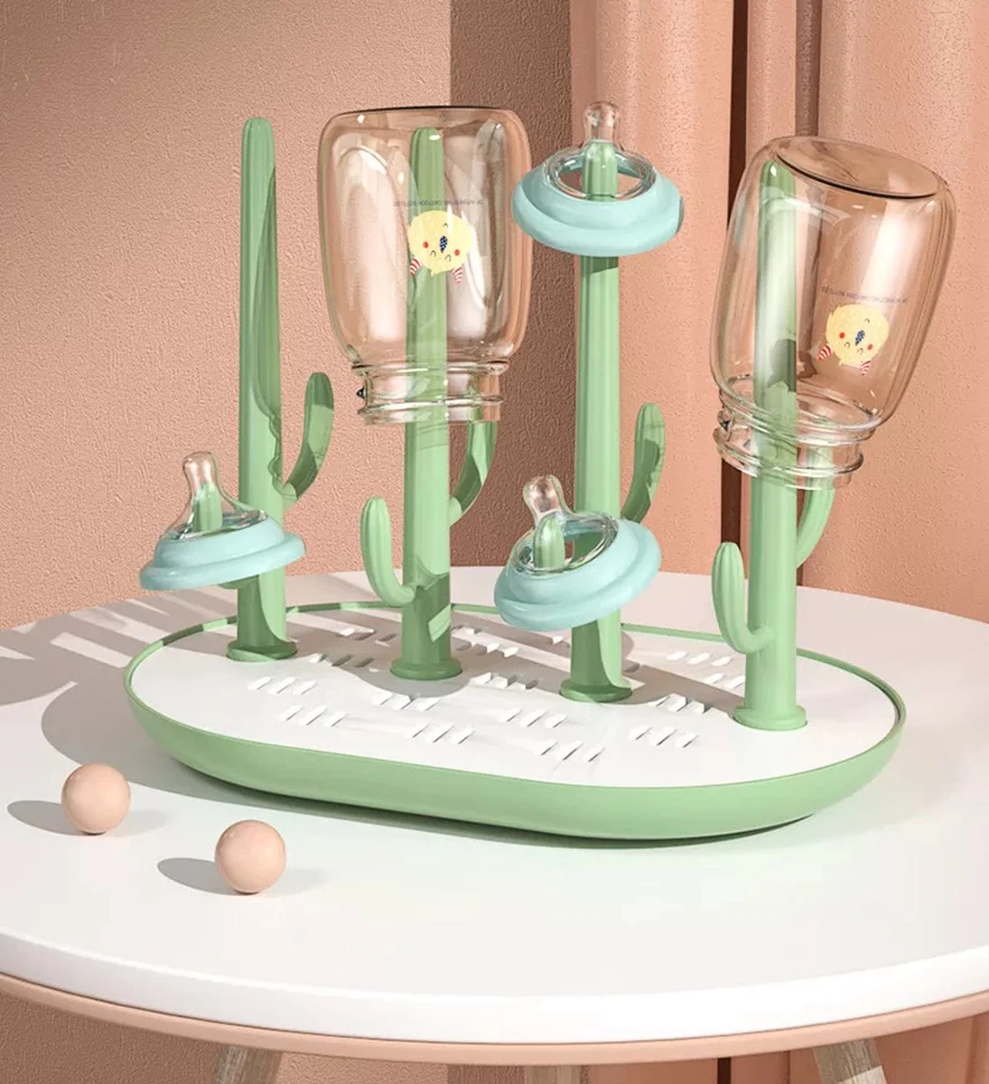 Merkloos Flessen Droogrek - Baby Flessenrek - Afdruiprek - Groen - Drying Rack - Bidon - Babyfles 1 Merkloos Flessen Droogrek - Baby Flessenrek - Afdruiprek - Groen - Drying Rack - Bidon - Babyfles