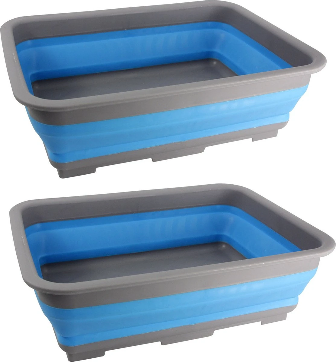 1x Grijs/blauwe Opvouwbare Afwasbak 37 X 28 Cm - Keukenbenodigdheden - Afwassen - Afwasbakken/afwasteilen/afdruiprekken Opvouwbaar 2 1x Grijs/blauwe Opvouwbare Afwasbak 37 X 28 Cm - Keukenbenodigdheden - Afwassen - Afwasbakken/afwasteilen/afdruiprekken Opvouwbaar - Afbeelding 2