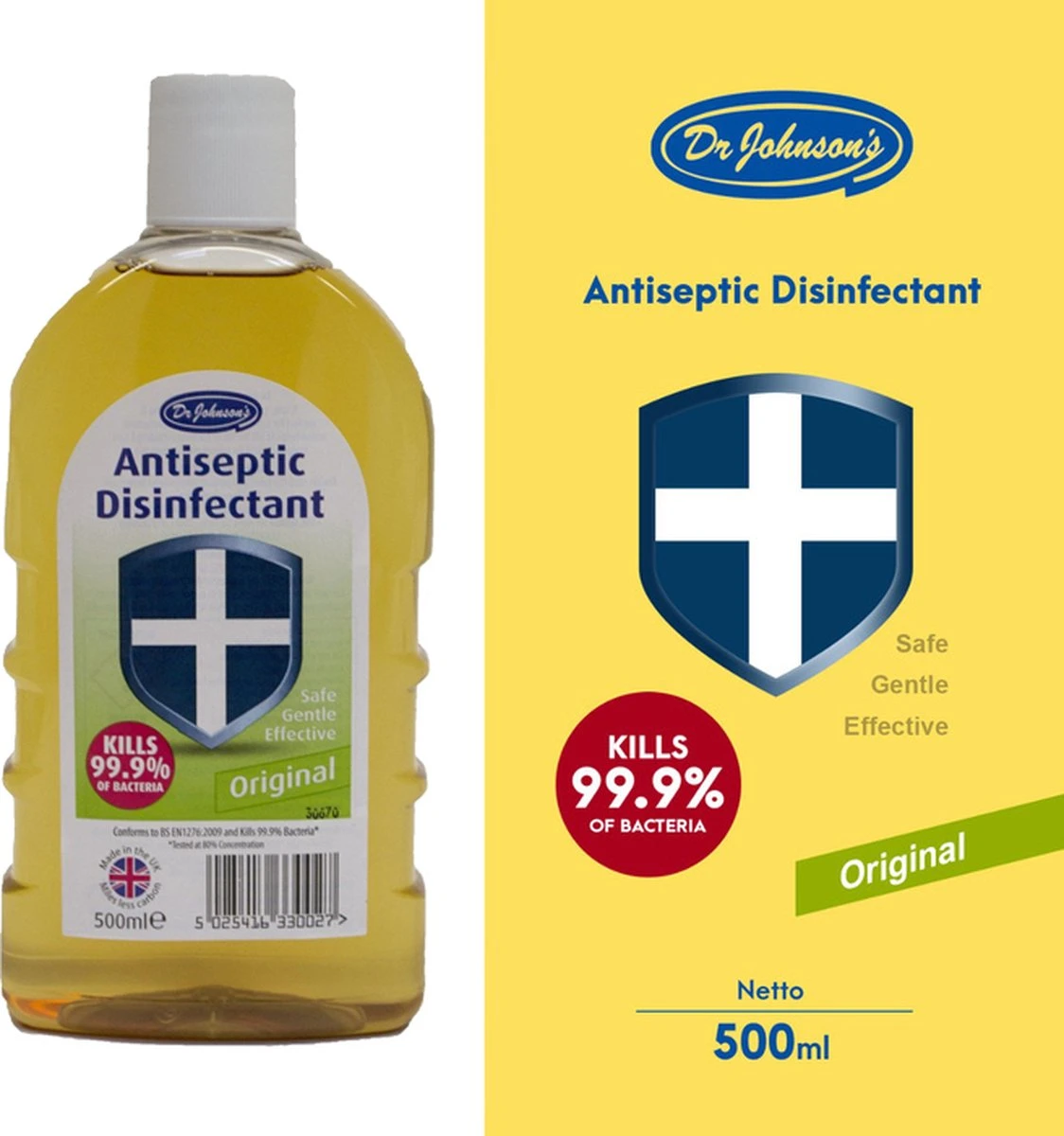 Dr Johnsons Ontsmettingsmiddel - 6 X 500ml Voordeelverpakking - Dettol Antiseptic Alternatief 3 Dr Johnsons Ontsmettingsmiddel - 6 X 500ml Voordeelverpakking - Dettol Antiseptic Alternatief - Afbeelding 3