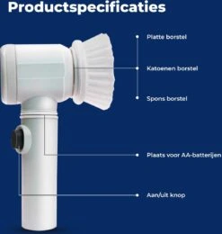 B-care Magic Brush - Elektrische Multifunctionele Schoonmaakborstel - 7 Opzetstukken - Wasborstel - Poetsmachine - Schrobborstel - Handborstel - Werkborstel - Schrobber - Boorborstel - Reinigingsborstel -Winkel Voor Schoonmaakartikelen 1140x1200 3