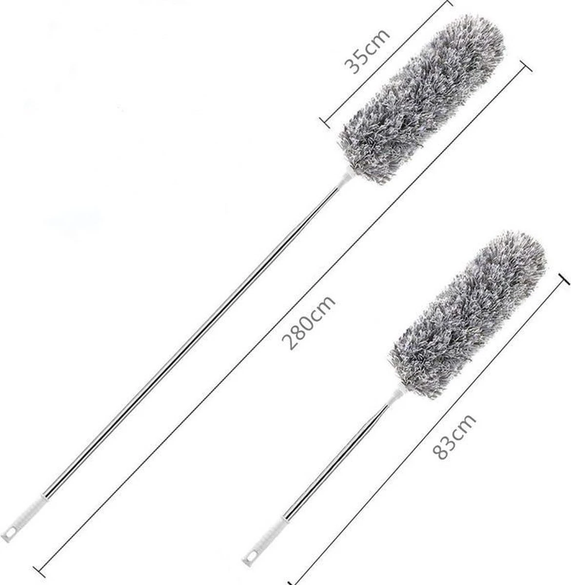 7Style Collection - Microvezel Plumeau Met Uitschuifbare Telescoopsteel Tot 280 CM - Ragebol RVS 3 7Style Collection - Microvezel Plumeau Met Uitschuifbare Telescoopsteel Tot 280 CM - Ragebol RVS - Afbeelding 3