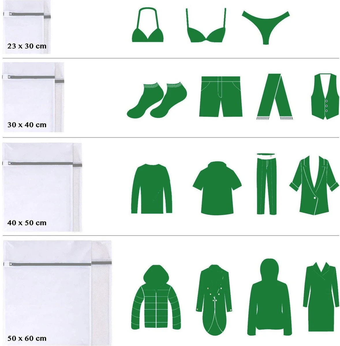 Merkloos Waszak 7x- Waszakken Voor Wasgoed- Laundry Bag- Incl. BH Waszakje Lingerie- Travel Organizer Bags-Set Van 7 5 Merkloos Waszak 7x- Waszakken Voor Wasgoed- Laundry Bag- Incl. BH Waszakje Lingerie- Travel Organizer Bags-Set Van 7 - Afbeelding 5