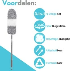VAIVE Plumeau Uitschuifbaar - Stoffer - Duster - Ragebol Met Telescoopsteel 12 VAIVE Plumeau Uitschuifbaar - Stoffer - Duster - Ragebol Met Telescoopsteel -Winkel Voor Schoonmaakartikelen 1190x1200 11