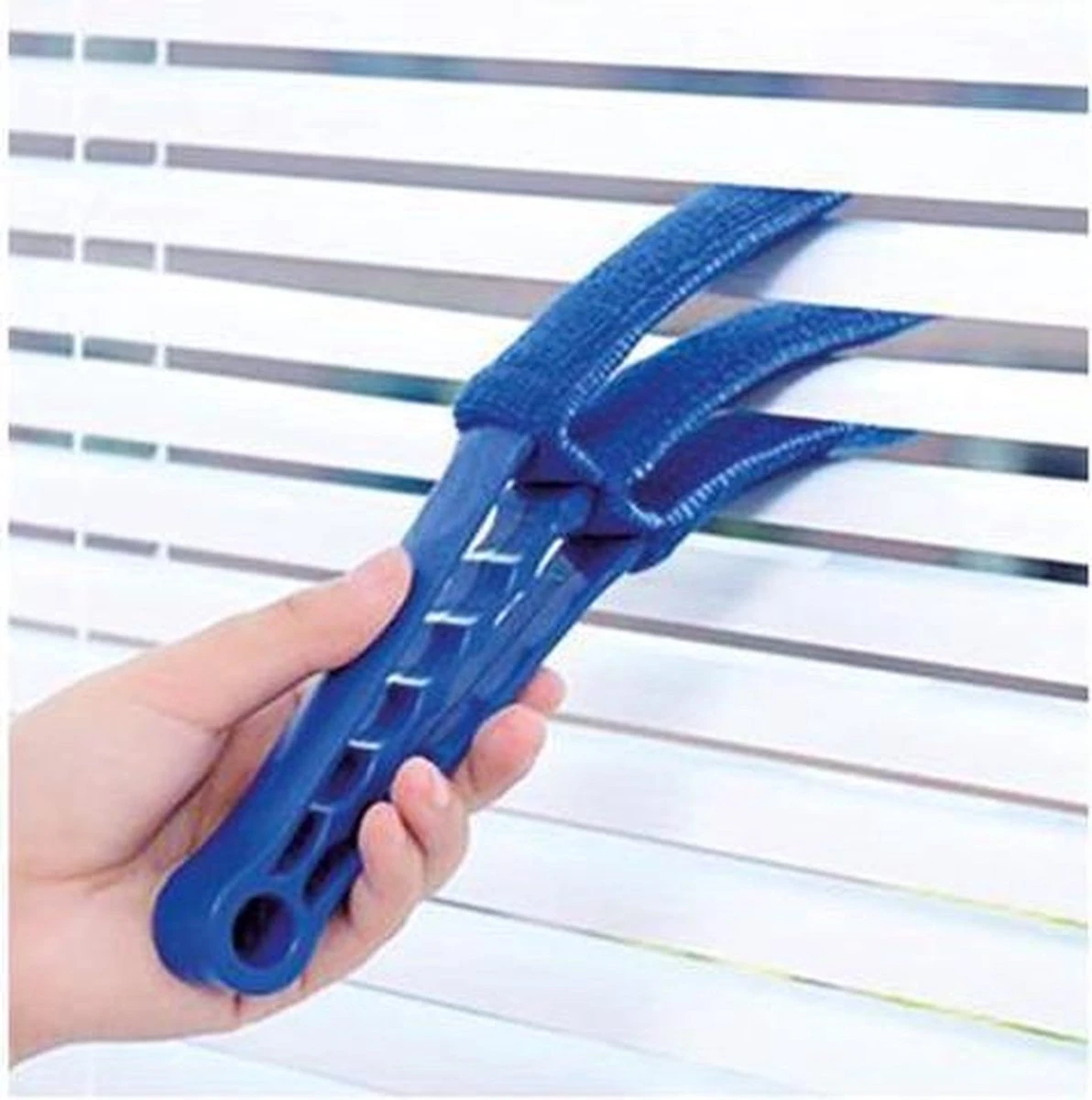 Jaloezie Reiniger + Extra Schoonmaakdoekje - Jaloezie Stoffer - Plumeau - Borstel - Lamellen Schoonmaak - Blauw 2 Jaloezie Reiniger + Extra Schoonmaakdoekje - Jaloezie Stoffer - Plumeau - Borstel - Lamellen Schoonmaak - Blauw - Afbeelding 2