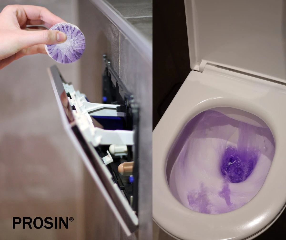 PROSIN® Toiletblokjes Inbouwreservoir - WC Discs - Lavendel - WC Blokjes - Toiletblokjes - Toiletblokken - Toiletblokjes Geberit - Stortbakblokjes Toilet - WC Blokjes Voordeelverpakking - WC Blokjes Inbouwreservoir - Toiletblok - Paars Water 3 PROSIN® Toiletblokjes Inbouwreservoir - WC Discs - Lavendel - WC Blokjes - Toiletblokjes - Toiletblokken - Toiletblokjes Geberit - Stortbakblokjes Toilet - WC Blokjes Voordeelverpakking - WC Blokjes Inbouwreservoir - Toiletblok - Paars Water - Afbeelding 3