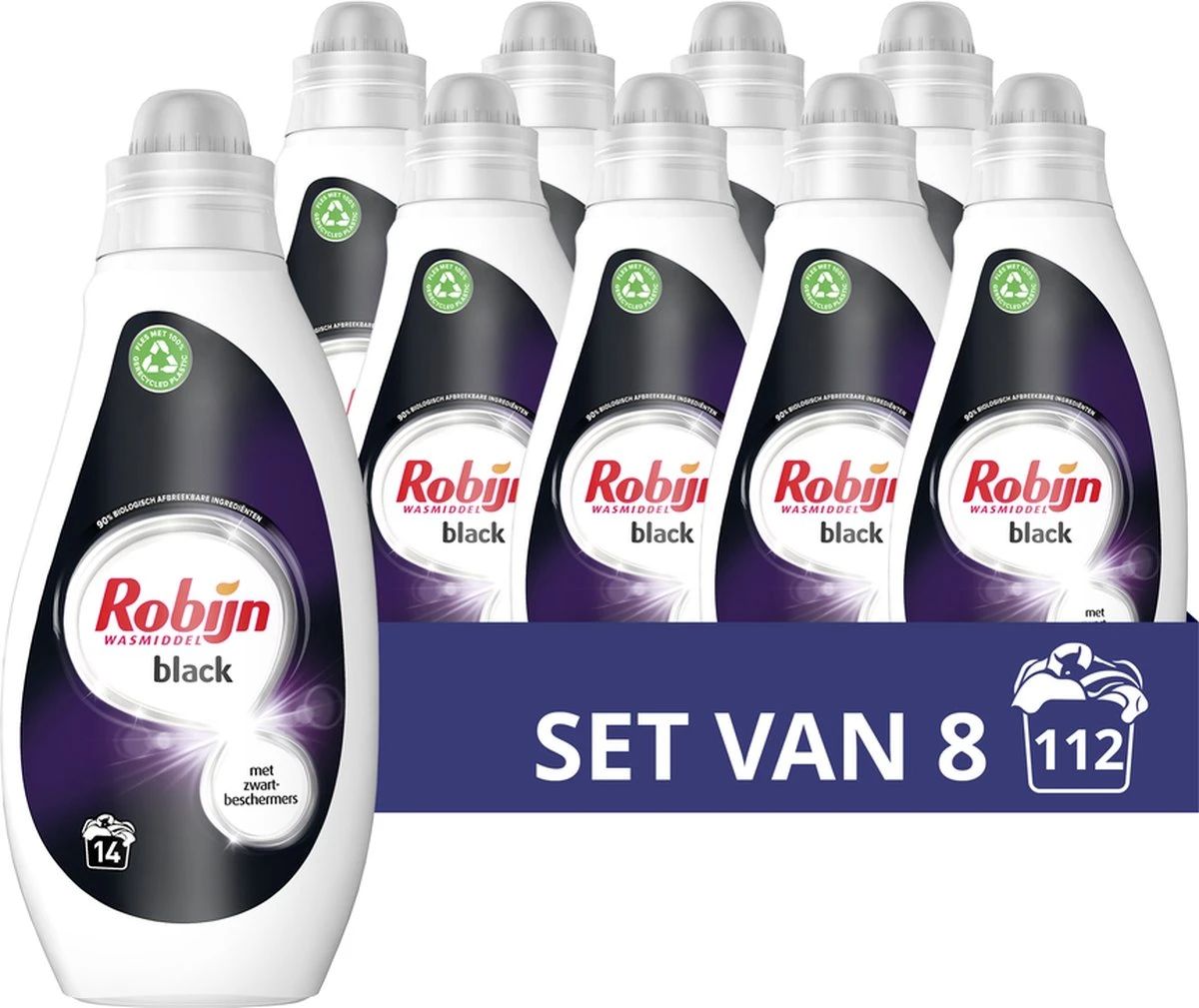 Robijn Vloeibaar Wasmiddel Black 8 X 700ml 112 Wasbeurten 1 Robijn Vloeibaar Wasmiddel Black 8 X 700ml 112 Wasbeurten