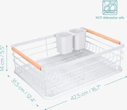 Navaris Afdruiprek Met Uitneembare Bestekhouder - Afwasrek Met Losse Lekbak - Vaatwasrek Met Plateau - Voor Bestek, Borden, Schalen En Pannen 11 Navaris Afdruiprek Met Uitneembare Bestekhouder - Afwasrek Met Losse Lekbak - Vaatwasrek Met Plateau - Voor Bestek, Borden, Schalen En Pannen -Winkel Voor Schoonmaakartikelen 1200x1040