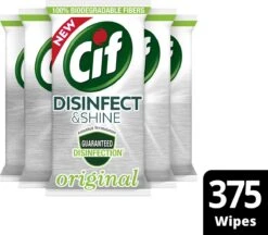 Cif Disinfect & Shine Wipes Doden 99,99% Van De Bacteriën Original Desinfecterende Schoonmaakdoekjes, Van 100% Biologisch Afbreekbaar Textiel 5 X 75 Doekjes 16 Cif Disinfect & Shine Wipes Doden 99,99% Van De Bacteriën Original Desinfecterende Schoonmaakdoekjes, Van 100% Biologisch Afbreekbaar Textiel 5 X 75 Doekjes -Winkel Voor Schoonmaakartikelen 1200x1050