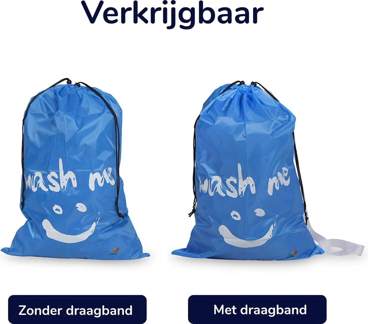 Wonair - Grote Waszak - 60x90cm - Hemelsblauw - Met Trekkoord En Draagband 6 Wonair - Grote Waszak - 60x90cm - Hemelsblauw - Met Trekkoord En Draagband - Afbeelding 6