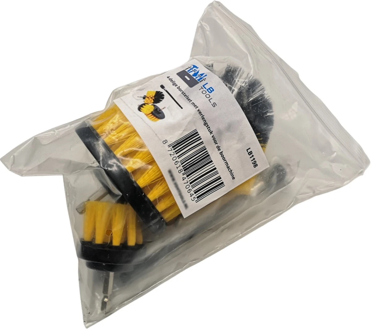 Professionele 4 Delige Borstelset Voor De Boormachine Incl. Verlengstuk, Deze Schoonmaak Schuurborstel Elektrisch Opzetborstel Schrobborstel Set Is Geschikt Als Schrobber Voor Badkamer, Auto, Keuken En Tuin 5 Professionele 4 Delige Borstelset Voor De Boormachine Incl. Verlengstuk, Deze Schoonmaak Schuurborstel Elektrisch Opzetborstel Schrobborstel Set Is Geschikt Als Schrobber Voor Badkamer, Auto, Keuken En Tuin - Afbeelding 5