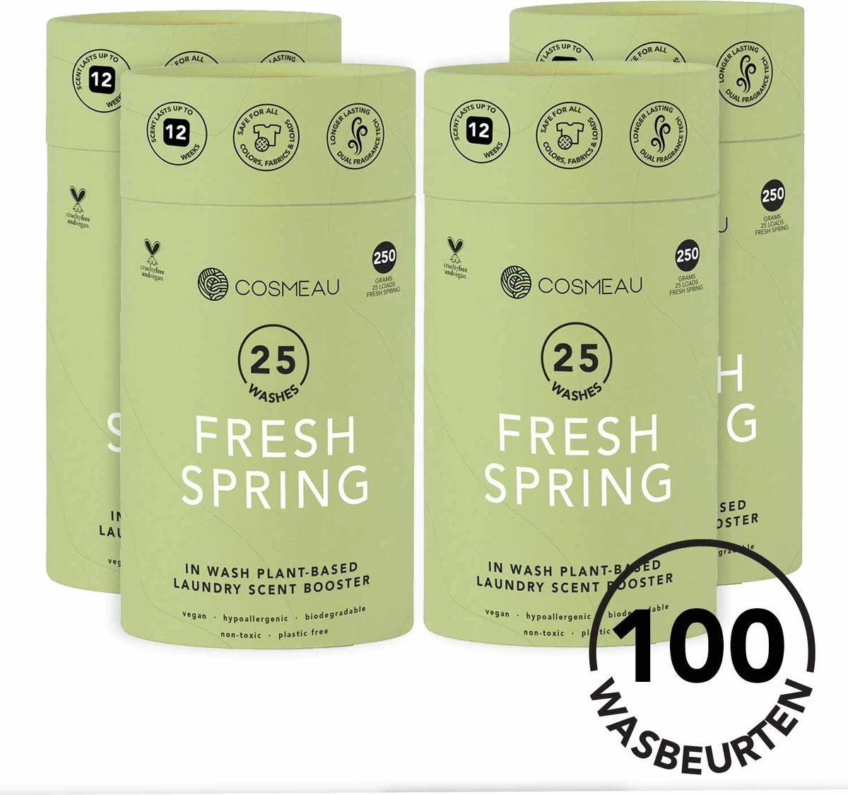 Cosmeau Geurparels 100 Wasbeurten Lentefris - Geurparels - Geurbooster Wasparfum - 4x25 Wasbeurten - Fris - 1000g - Geurkralen Scent Booster 1 Cosmeau Geurparels 100 Wasbeurten Lentefris - Geurparels - Geurbooster Wasparfum - 4x25 Wasbeurten - Fris - 1000g - Geurkralen Scent Booster