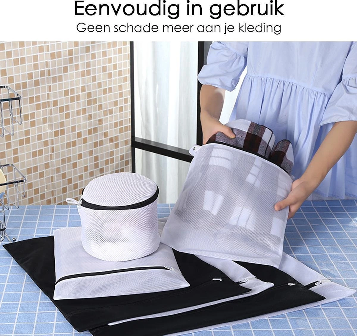 Merkloos Waszakken - Wasnetten - Bescherm Je Wasgoed En Wasmachine - Packing Cubes - Travel Organizer - 7 Stuks 4 Merkloos Waszakken - Wasnetten - Bescherm Je Wasgoed En Wasmachine - Packing Cubes - Travel Organizer - 7 Stuks - Afbeelding 4