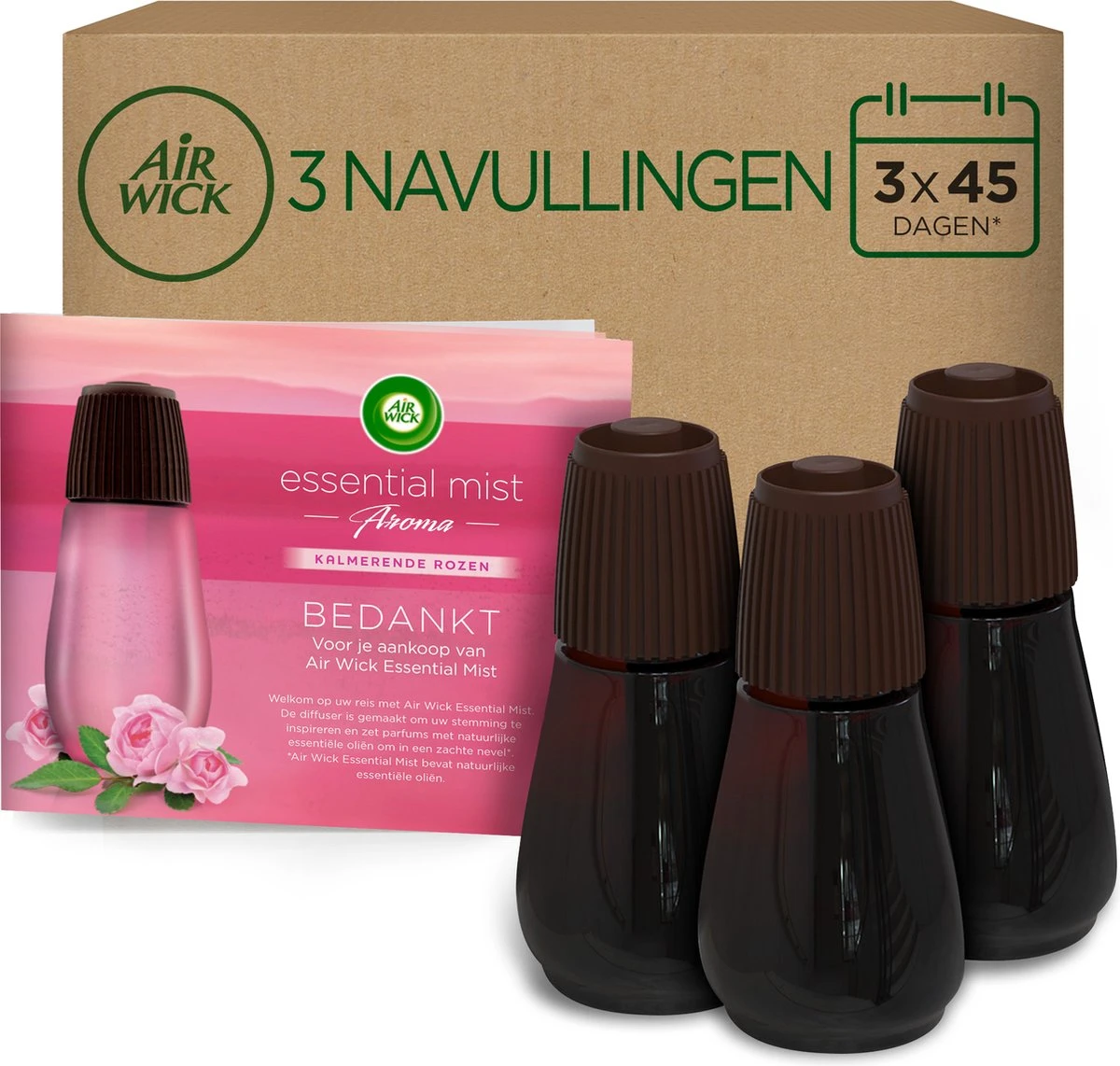 Air Wick Essential Mist Luchtverfrisser - Kalmerende Rozen - 3 Navullingen 1 Air Wick Essential Mist Luchtverfrisser - Kalmerende Rozen - 3 Navullingen