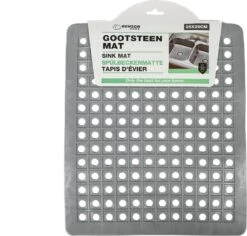 Merkloos Gootsteenmat PVC Vierkant Grijs 28 Cm -Winkel Voor Schoonmaakartikelen 1200x1145