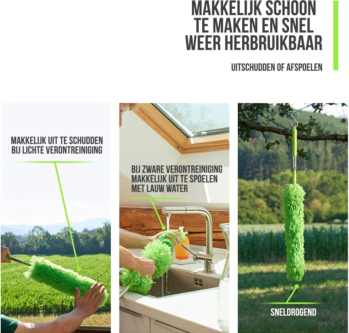 Strex Telescopische Plumeau Set Met Telescoopsteel - 60 Tot 140 Cm - Uitschuifbaar - Flexibel - Microvezel Ragebol - 5-Delige Schoonmaak Set 6 Strex Telescopische Plumeau Set Met Telescoopsteel - 60 Tot 140 Cm - Uitschuifbaar - Flexibel - Microvezel Ragebol - 5-Delige Schoonmaak Set - Afbeelding 6