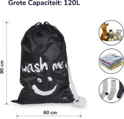 Wonair - Waszak Groot - 60x90cm - Zwart - Met Trekkoord En Draagband 15 Wonair - Waszak Groot - 60x90cm - Zwart - Met Trekkoord En Draagband -Winkel Voor Schoonmaakartikelen 1200x1147 1