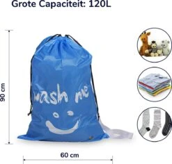 Wonair - Grote Waszak - 60x90cm - Hemelsblauw - Met Trekkoord En Draagband 13 Wonair - Grote Waszak - 60x90cm - Hemelsblauw - Met Trekkoord En Draagband -Winkel Voor Schoonmaakartikelen 1200x1147