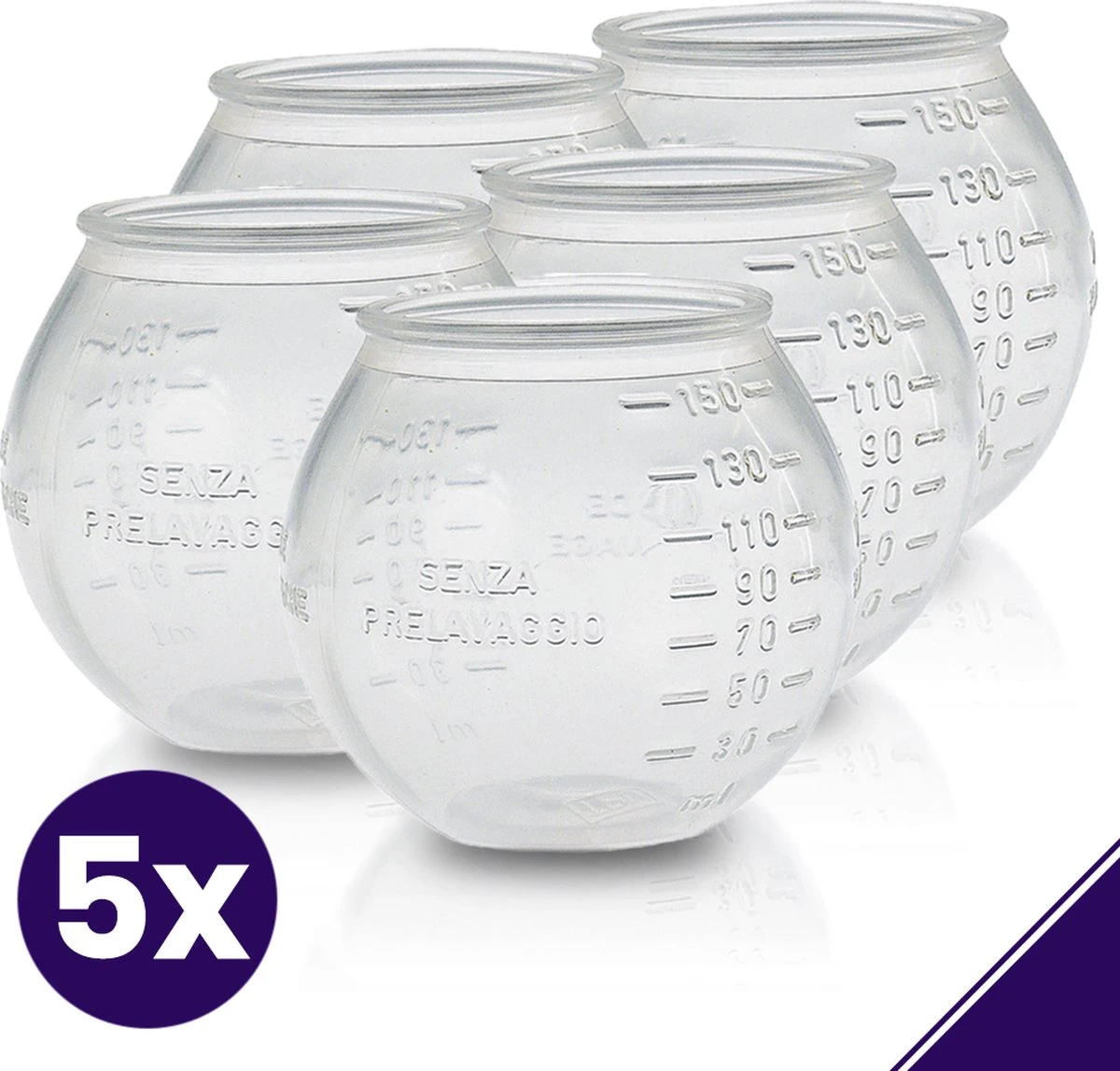 BluGo Doseerbol 5 Stuks - Wasbollen - Doseerdop - Drogerballen - Wasballen - Herbruikbaar - Maataanduiding - 150ml 1 BluGo Doseerbol 5 Stuks - Wasbollen - Doseerdop - Drogerballen - Wasballen - Herbruikbaar - Maataanduiding - 150ml