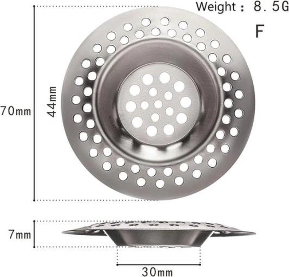Merkloos Korfplug - 1 Stuk - RVS Afvoerstop - Afvoerzeef - Gootsteenzeef - Afvoerplug - Zeefje - Keuken - Korfzeef - Zeefje Voor In De Spoelbak - Keuken - Luxe Afvoerstop - Gootsteenstop - Zeef Voor Gootsteen - Plug 1 Merkloos Korfplug - 1 Stuk - RVS Afvoerstop - Afvoerzeef - Gootsteenzeef - Afvoerplug - Zeefje - Keuken - Korfzeef - Zeefje Voor In De Spoelbak - Keuken - Luxe Afvoerstop - Gootsteenstop - Zeef Voor Gootsteen - Plug