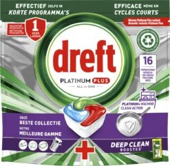 Dreft Platinum Plus All In One Machine Clean - Vaatwastabletten - 5 X 16 Tabletten 6 Dreft Platinum Plus All In One Machine Clean - Vaatwastabletten - 5 X 16 Tabletten -Winkel Voor Schoonmaakartikelen 1200x1169 14