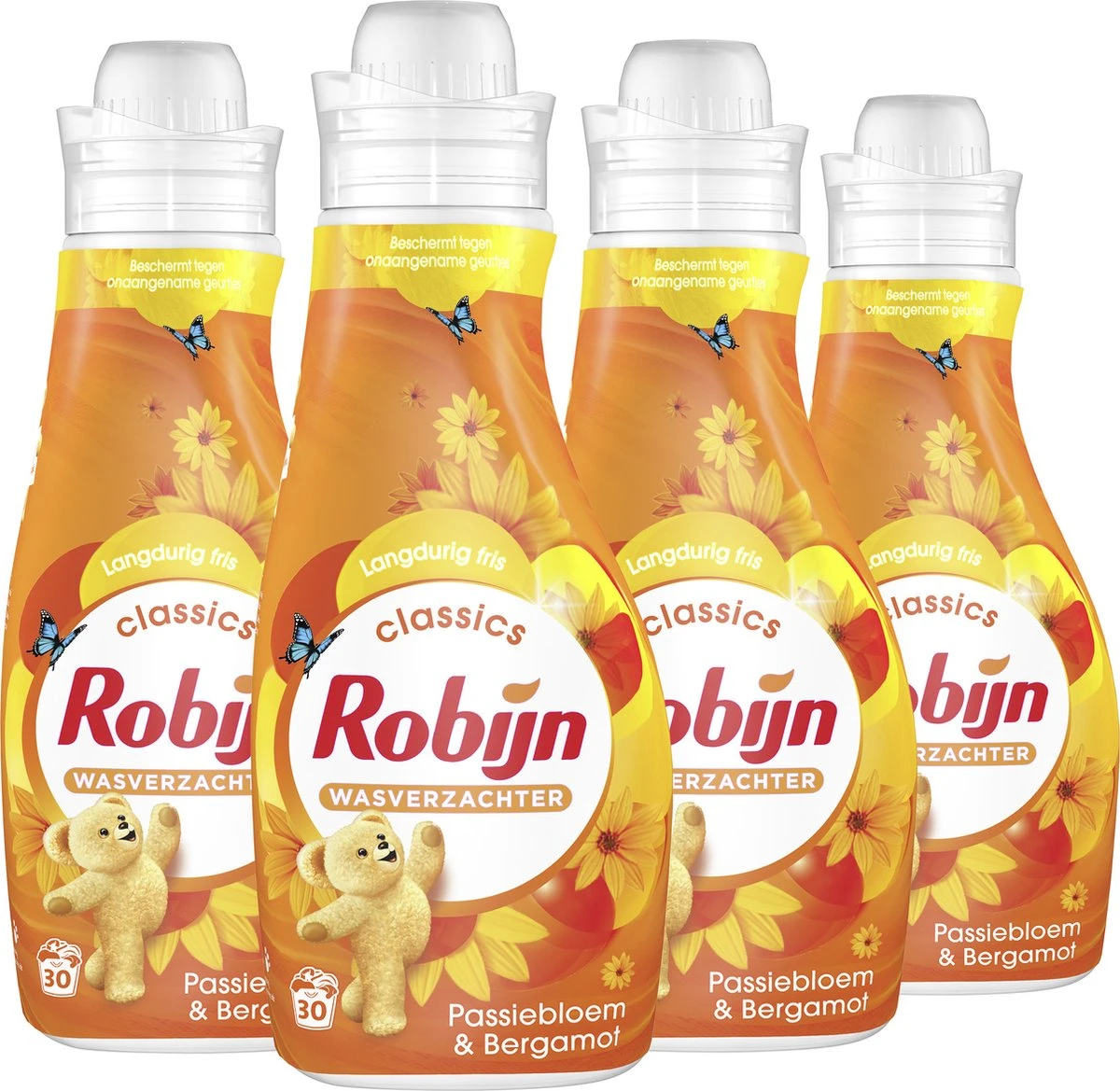 Robijn Classics Passiebloem & Bergamot Wasverzachter - 4 X 30 Wasbeurten - Voordeelverpakking 3 Robijn Classics Passiebloem & Bergamot Wasverzachter - 4 X 30 Wasbeurten - Voordeelverpakking - Afbeelding 3
