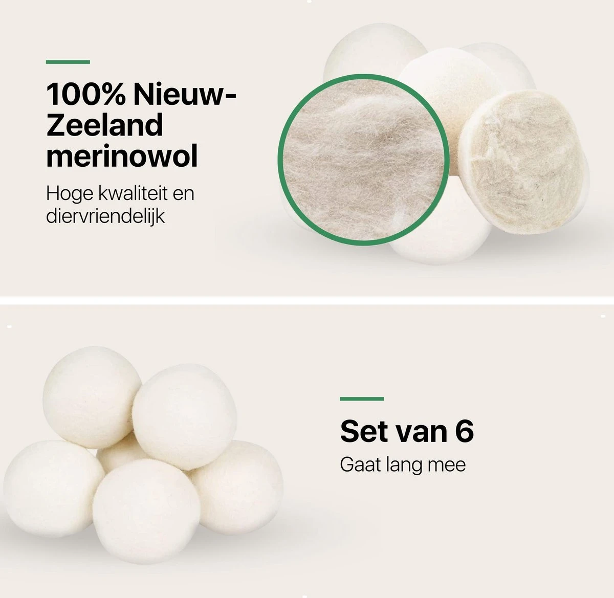 Tenify 6 XL Drogerballen + Extra Lavendel Olie - Wasbollen - Duurzaam - Schaapswol - Wasverzachter - Wasdrogerballen - Herbruikbare Droogballen - Energie Besparen 4 Tenify 6 XL Drogerballen + Extra Lavendel Olie - Wasbollen - Duurzaam - Schaapswol - Wasverzachter - Wasdrogerballen - Herbruikbare Droogballen - Energie Besparen - Afbeelding 4
