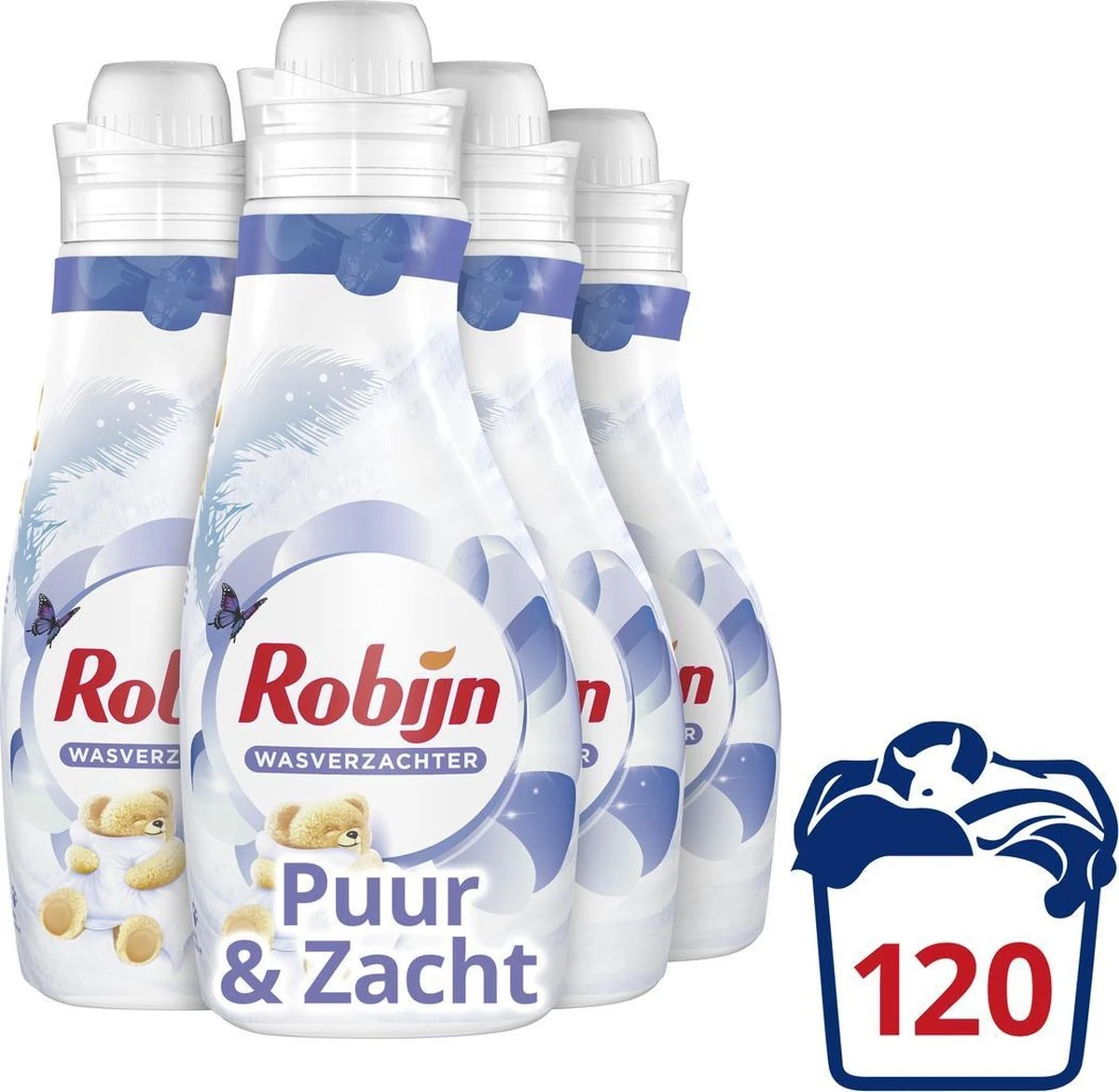 Robijn Puur & Zacht Wasverzachter - 4 X 30 Wasbeurten - Voordeelverpakking 3 Robijn Puur & Zacht Wasverzachter - 4 X 30 Wasbeurten - Voordeelverpakking - Afbeelding 3