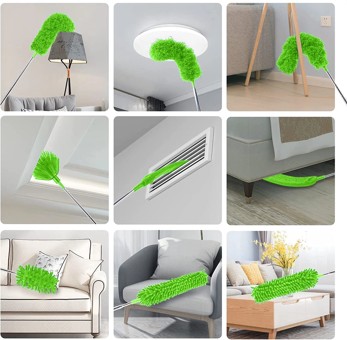 Strex Telescopische Plumeau Set Met Telescoopsteel - 60 Tot 140 Cm - Uitschuifbaar - Flexibel - Microvezel Ragebol - 5-Delige Schoonmaak Set 7 Strex Telescopische Plumeau Set Met Telescoopsteel - 60 Tot 140 Cm - Uitschuifbaar - Flexibel - Microvezel Ragebol - 5-Delige Schoonmaak Set - Afbeelding 7