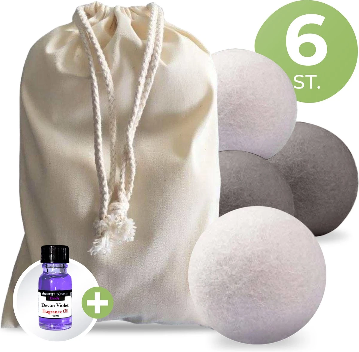 Drogerballen Met Wasparfum - Droogballen - Set Van 6 XL Ballen - Wasdroger Ballen Wol - 100% Nieuw-Zeelands Schapenwol - Wasballen 1 Drogerballen Met Wasparfum - Droogballen - Set Van 6 XL Ballen - Wasdroger Ballen Wol - 100% Nieuw-Zeelands Schapenwol - Wasballen