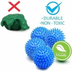 Merkloos Droger Ballen PVC – Herbruikbare Wasdroger Bollen – Snellere Droogtijd – - Wasbollen - 6 Stuks -Winkel Voor Schoonmaakartikelen 1200x1176