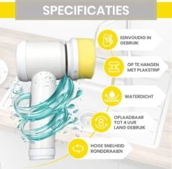 Lenga Elektrische Schoonmaakborstel - 5 In 1 Borstel - Oplaadbaar - Wasborstel - Schoonmaakmiddelen - Schrobborstels -Winkel Voor Schoonmaakartikelen 1200x1179 5