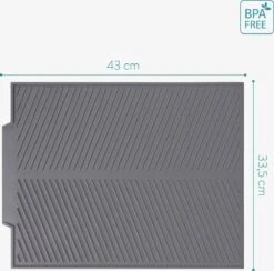 Navaris Siliconen Droogmat Met Afvoer - Aanrecht Droogmat Voor Afwas, Borden, Bestek, Glazen - Grijs 10 Navaris Siliconen Droogmat Met Afvoer - Aanrecht Droogmat Voor Afwas, Borden, Bestek, Glazen - Grijs -Winkel Voor Schoonmaakartikelen 1200x1184 11