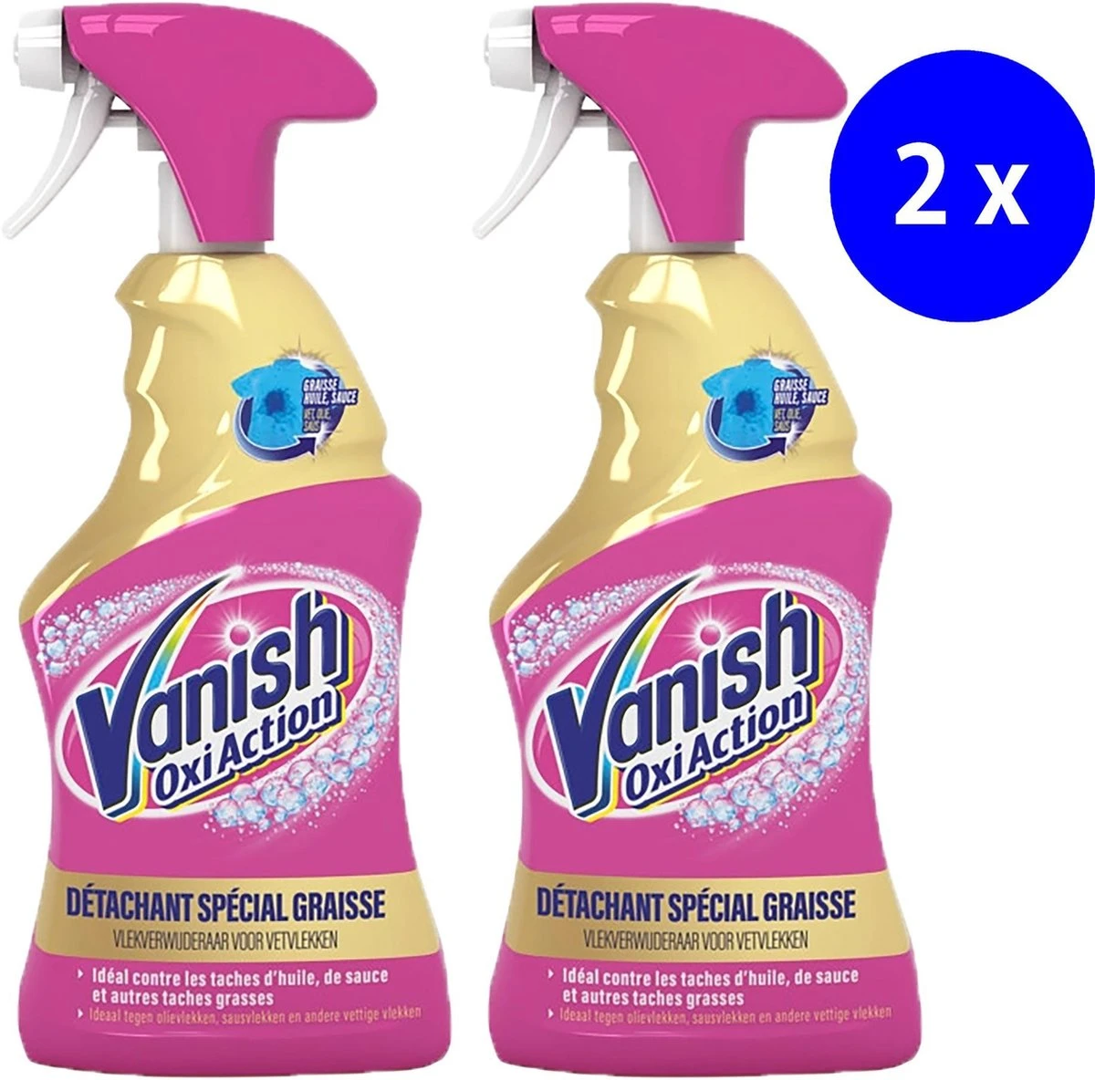 Vanish Oxi Action Gold Vlekverwijderaar Spray - 500ml X2 7 Vanish Oxi Action Gold Vlekverwijderaar Spray - 500ml X2 - Afbeelding 7