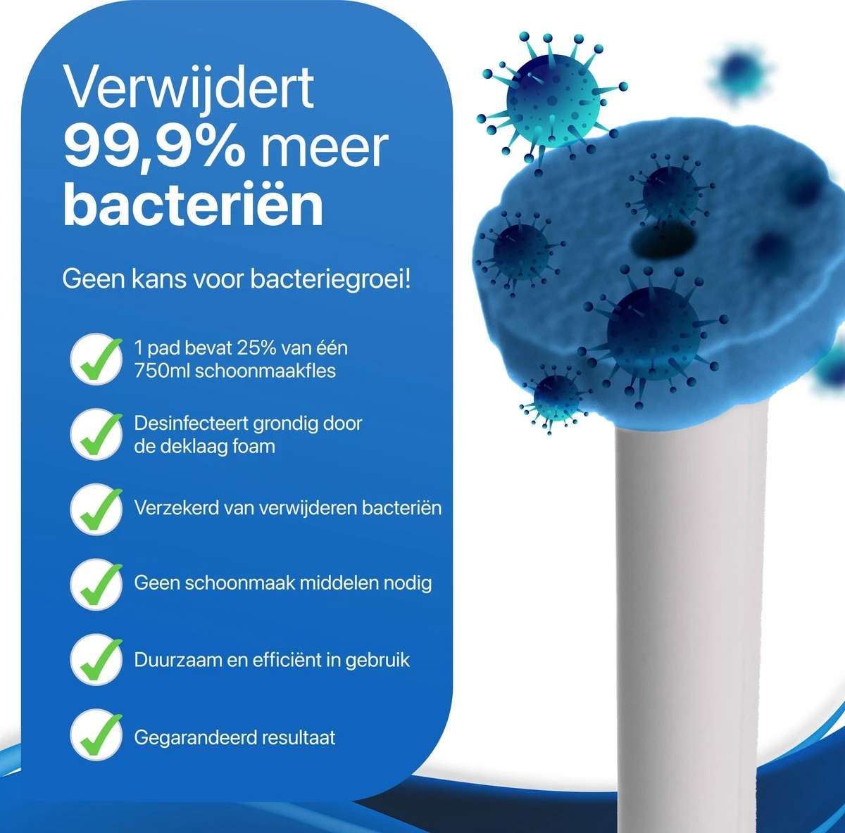 RevoBrush 28x Ocean Breeze Foaming Pads Navulling - WC Borstel Met Houder Vrijstaand 3 RevoBrush 28x Ocean Breeze Foaming Pads Navulling - WC Borstel Met Houder Vrijstaand - Afbeelding 3