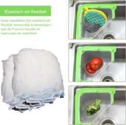 Merkloos Gootsteen Organizer - Gootsteen Afval Netje - Gootsteenontstopper - Spoelbak - Incl. 50 Netjes -Winkel Voor Schoonmaakartikelen 1200x1191 14