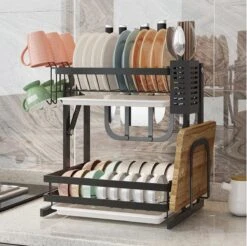 Doogo® Afdruiprek Met Lekbak 2 Laags – Inklapbaar - Muur Hangen Mogelijke - Afwasrek – Met 2 Lekbakken – Extra Accessories Voor Servies En Snijplanken - RVS 21 Doogo® Afdruiprek Met Lekbak 2 Laags – Inklapbaar - Muur Hangen Mogelijke - Afwasrek – Met 2 Lekbakken – Extra Accessories Voor Servies En Snijplanken - RVS -Winkel Voor Schoonmaakartikelen 1200x1195 7