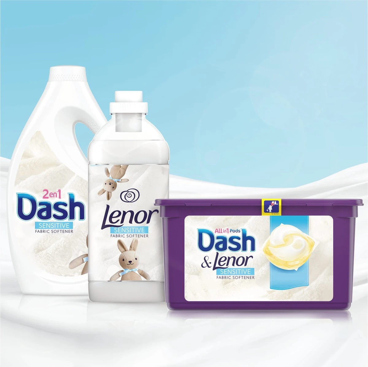 Lenor Caresse Sensitive - Wasverzachter - Voordeelverpakking 8 X 45 Wasbeurten 5 Lenor Caresse Sensitive - Wasverzachter - Voordeelverpakking 8 X 45 Wasbeurten - Afbeelding 5