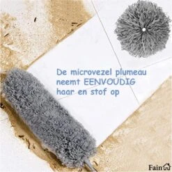 Fain® Plumeau Met Telescoopsteel – Grijs – 80 Tot 280 Cm - Uitschuifbaar – Wasbaar - Flexibel 360° Draaibaar – Duster - Microvezel Ragebol -Winkel Voor Schoonmaakartikelen 1200x1198 65