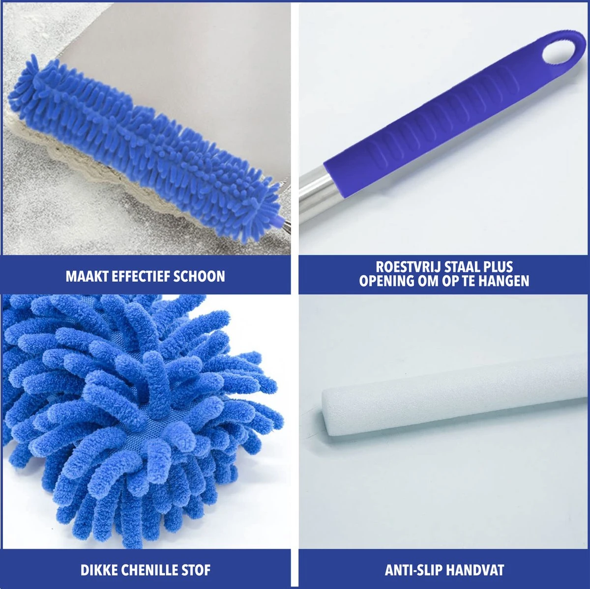 Telescopische Plumeau – Uitschuifbaar – Microvezel – Set Van 3 Opzetstukken – Stoffer – Ragebol 4 Telescopische Plumeau – Uitschuifbaar – Microvezel – Set Van 3 Opzetstukken – Stoffer – Ragebol - Afbeelding 4
