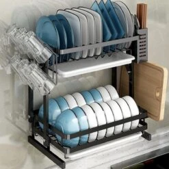 TammaT - Afdruiprek Met Lekbak 2 Laags – Inklapbaar - Afwasrek – Met 2 Lekbakken – Extra Accessories Voor Servies En Snijplanken - RVS - 38x35x26,5cm 18 TammaT - Afdruiprek Met Lekbak 2 Laags – Inklapbaar - Afwasrek – Met 2 Lekbakken – Extra Accessories Voor Servies En Snijplanken - RVS - 38x35x26,5cm -Winkel Voor Schoonmaakartikelen 1200x1200 1217