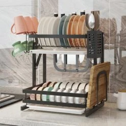 TammaT - Afdruiprek Met Lekbak 2 Laags – Inklapbaar - Afwasrek – Met 2 Lekbakken – Extra Accessories Voor Servies En Snijplanken - RVS - 38x35x26,5cm 19 TammaT - Afdruiprek Met Lekbak 2 Laags – Inklapbaar - Afwasrek – Met 2 Lekbakken – Extra Accessories Voor Servies En Snijplanken - RVS - 38x35x26,5cm -Winkel Voor Schoonmaakartikelen 1200x1200 1218