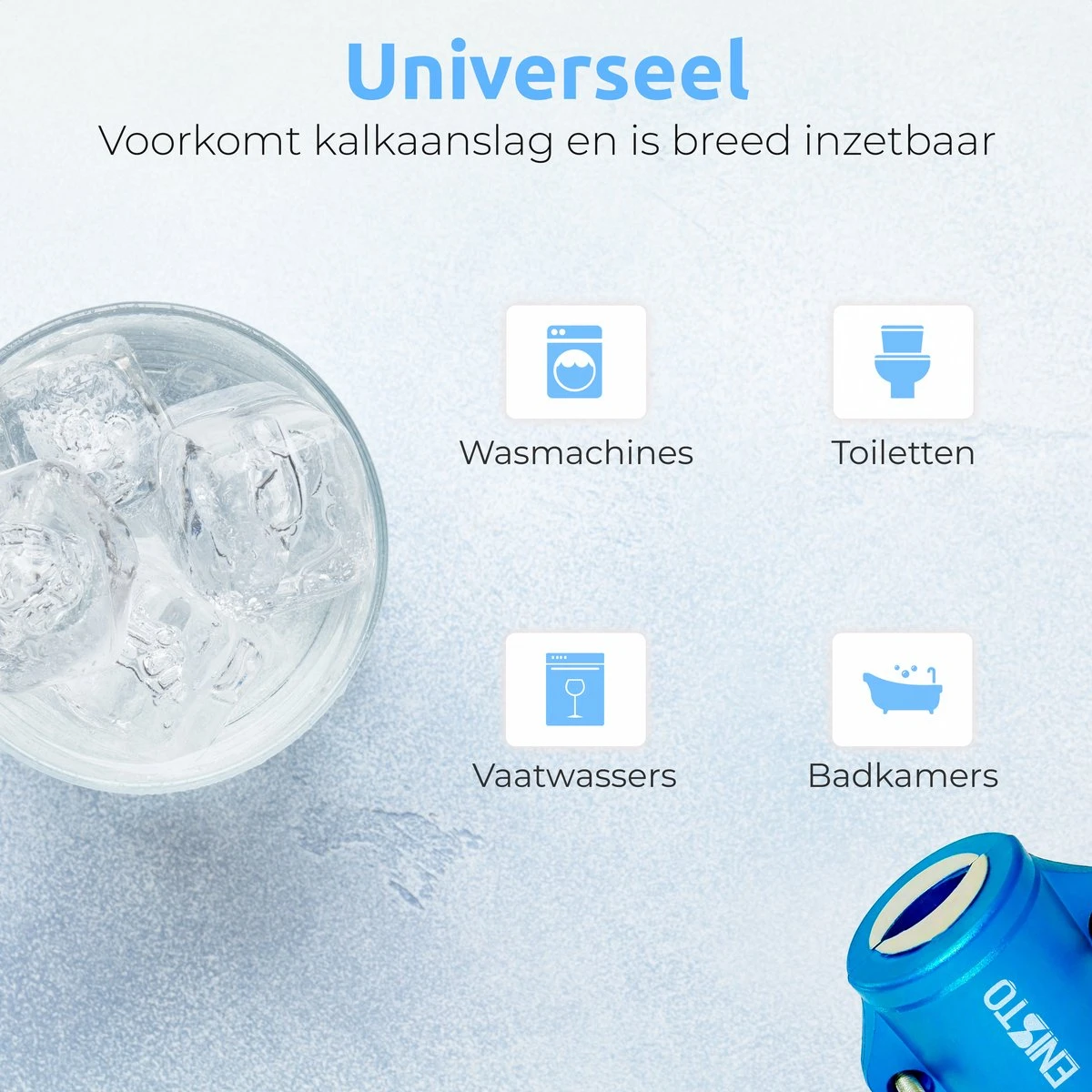 ENISTO® Magnetische Waterontharder Small – Waterontharder Magneet – Douchefilter – Waterontkalker – Waterverzachter – Antikalk – Blauw – RVS 5 ENISTO® Magnetische Waterontharder Small – Waterontharder Magneet – Douchefilter – Waterontkalker – Waterverzachter – Antikalk – Blauw – RVS - Afbeelding 5