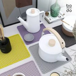 BODO Gootsteenmat Siliconen Donker Grijs - 34.5 X 34.5 Cm - Keuken Accessoires - Gootsteen Beschermer - Onderzetters Siliconen - Anti Kras -Winkel Voor Schoonmaakartikelen 1200x1200 1437