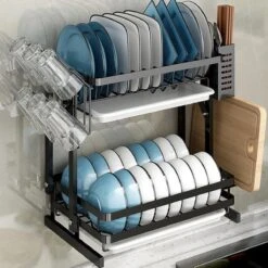 Doogo® Afdruiprek Met Lekbak 2 Laags – Inklapbaar - Muur Hangen Mogelijke - Afwasrek – Met 2 Lekbakken – Extra Accessories Voor Servies En Snijplanken - RVS 18 Doogo® Afdruiprek Met Lekbak 2 Laags – Inklapbaar - Muur Hangen Mogelijke - Afwasrek – Met 2 Lekbakken – Extra Accessories Voor Servies En Snijplanken - RVS -Winkel Voor Schoonmaakartikelen 1200x1200 1474