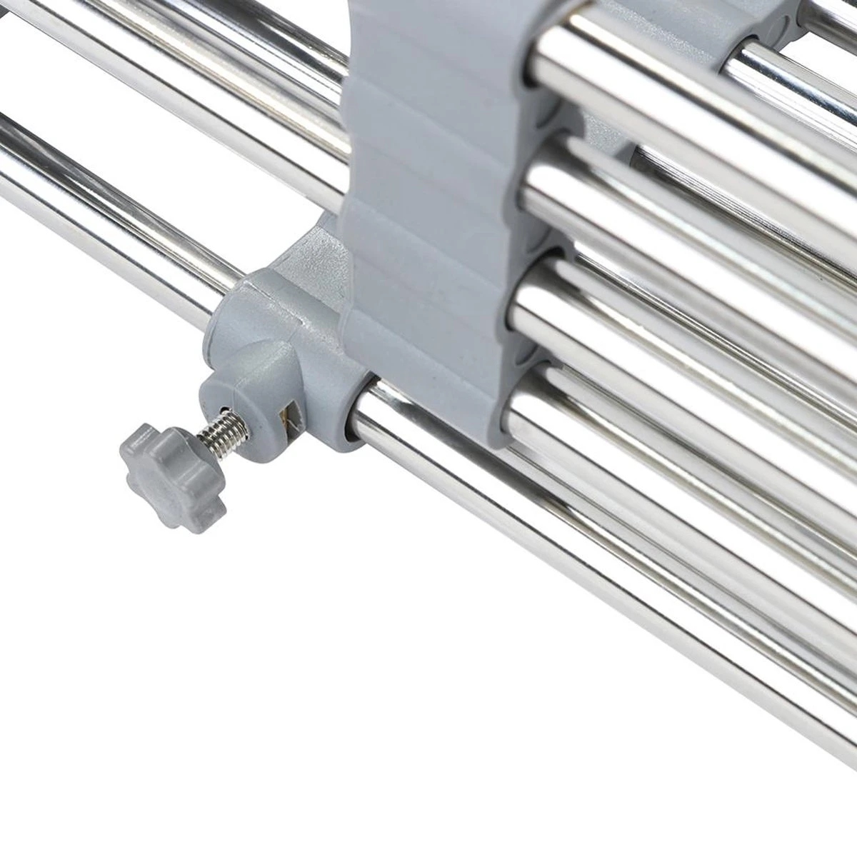 IBright Verstelbare Keukenrek - Gootsteen Mand - Afdruiprek – Vergiet – Verstelbaar In Lengte - Uitschuifbaar - RVS Grijs 11 IBright Verstelbare Keukenrek - Gootsteen Mand - Afdruiprek – Vergiet – Verstelbaar In Lengte - Uitschuifbaar - RVS Grijs - Afbeelding 11